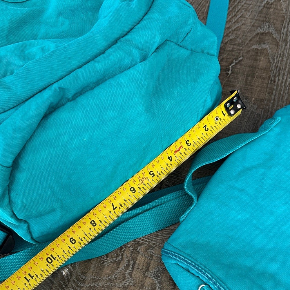 Kipling Turquoise/Teal Backpack And Crossbody/ Lu… - image 5